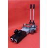 GALTECH Q75 2 SECTIONS DIRECTIONAL CONTROL VALVE 90 L/MIN 24 GPM ELECTRIC SOLENOID 12V + LEVERS - 6