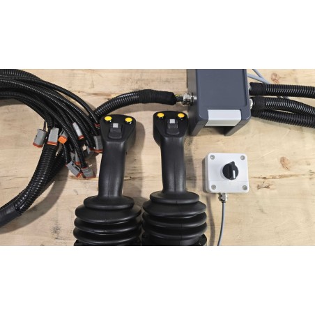 Proportional Kit JS Joysticks 6 functions PVG32 Danfoss for country crane, Stepa, Valtra (to add exisiting Radio)
