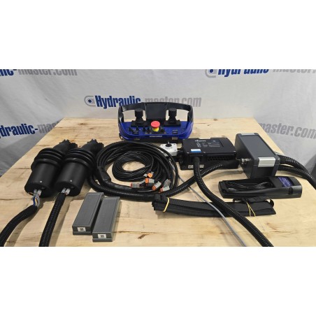 Proportional Set Radio Remote Scanreco RC400 8 functions 2 joysticks and JP Joysticks 8 functions PWM for Parker, Fassi, Hiab,
