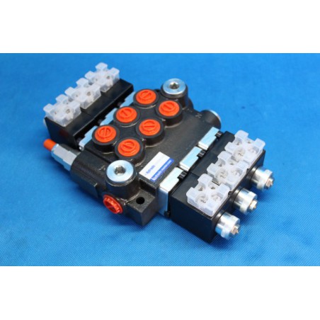 Directional control valve 3-spool hydraulic solenoid 50 l/min 13GPM 12VDC