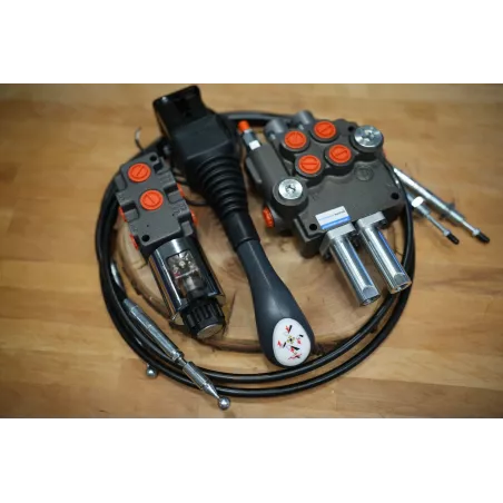 Hydraulic Valve Kit 3 Functions 80 L/Min 21 GPM with Joystick