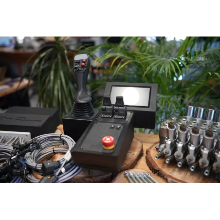 Fire Salamander Large control panel with joystick and hydraulic valve Walvoil DPX100 6 Sections