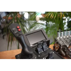 Fire Salamander Large control panel with joystick and hydraulic valve Walvoil DPX100 7 Sections