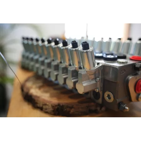 10 Functions Walvoil DPX100 with 1 Joystick AJW with MTH handle + ecu box with electronic for extension