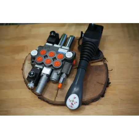 Hydraulic Valve Kit 3 Function 40l/min (11GMP) Monoblock 2p40 with one float function + Third Electric + Joystick