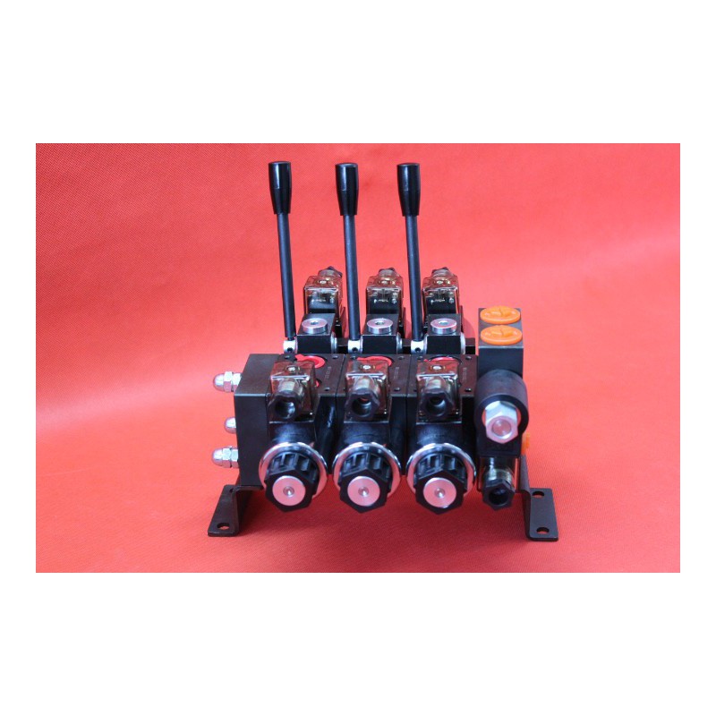Directional control valve 3-spool hydraulic solenoid 40 l/min 11GPM 24 V