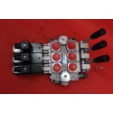 3 SECTIONAL DIRECTIONAL CONTROL VALVE GALTECH Q45 60 l/min 16 GPM Electric solenoid 12V + levers