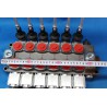 6 SECTIONS DIRECTIONAL CONTROL VALVE GALTECH Q95 120 l/min 31 GPM Electric solenoid 12V + levers