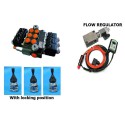 Proportional flow control 12V  HYDRAULIC VALVE 3 FUNCTIONS MOTOR SPOOL GRITTER