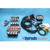 Hydraulic valve Walvoil 4 section 60 l/min 16gpm 12V with 4 float section + control panel
