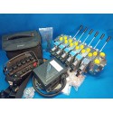 juuko remote radio 6 handle manipulators + Hydraulic valve HM Line 6 functions 120l/min 33GPM proportional 24V