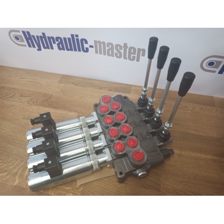 Hydraulic valve HM line 90 l/min 24gpm 24V double acting for cylinder spool
