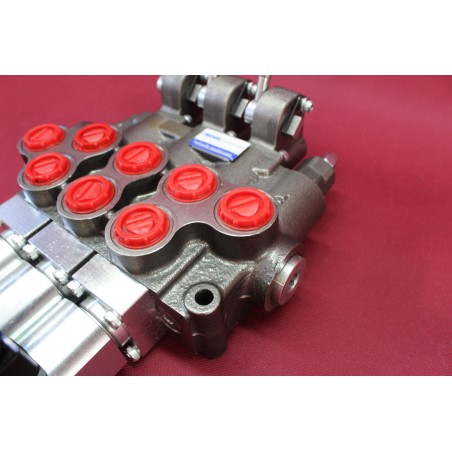Hydraulic valve 4 sections HM line 90 l/min  24 gpm 12V double acting for cylinder spool
