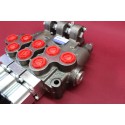 Hydraulic valve 3 sections HM line 90 l/min  24 gpm 24V double acting for cylinder spool
