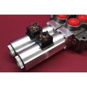 Hydraulic valve 2 sections HM line 90 l/min  24 gpm 24V double acting for cylinder spool