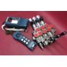 Hydraulic valve 3 sections HM line 90 l/min  24 gpm 12V double acting for cylinder spool +Remote Radio HM-Line 600 12V