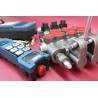 Hydraulic valve 3 sections HM line 90 l/min  24 gpm 12V double acting for cylinder spool +Remote Radio HM-Line 600 12V