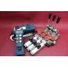 Hydraulic valve 3 sections HM line 90 l/min  24 gpm 24V double acting for cylinder spool +Remote Radio HM-Line 600 24V