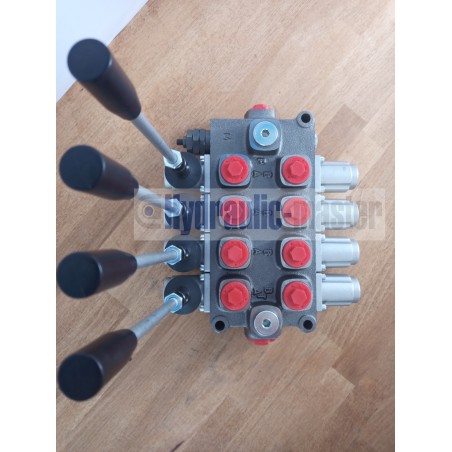 Galtech Q75 2 Sections Directional Control Valve 90 l/min 24 GPM Electric solenoid 12V + levers