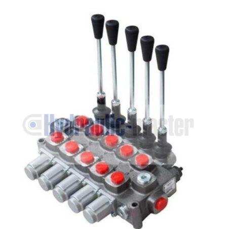 Galtech Q75 5 Sections Directional Control Valve 90 l/min 24 GPM with levers