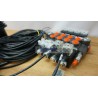 4 positions joystick 5 buttons + Monoblock Vave 4-spool hydraulic solenoid 50 l/min 13GPM 12VDC