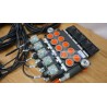 4 positions joystick 7 buttons + Monoblock Vave 5-spool hydraulic solenoid 50 l/min 13GPM 12VDC