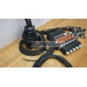 4 positions joystick 7 buttons + Monoblock Vave 5-spool hydraulic solenoid 80 l/min 13GPM 12VDC