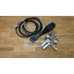 Hydraulic valve kit with joystick 2 function double acting for John Deere 80l/min 21GPM 12V CLOSE CENTER