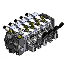 Hydraulic valve 4 functions 120l/min 33 GPM Full proportional 12 V  Crane + remote radio SCANRECO