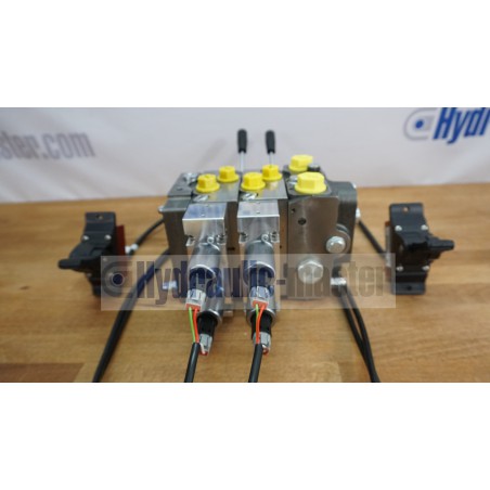 Full proportional valve 2 sections SPV  20-120 l/min 12 or 24 V plug and play detend manipulator Speed control