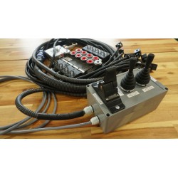 Proportional control box 2 joysticks + finger controller + monoblock 50 l/min 4 sections