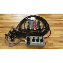 Proportional control box 12V  2 joysticks + finger controller + monoblock 50 l/min 4 sections 13gpm